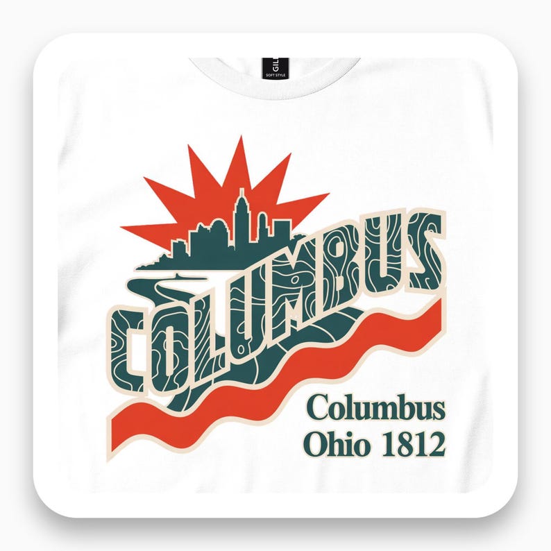 Columbus Ohio Shirt, Skyline Retro Tee, Ohio Pride Gift, Vintage City T-Shirt