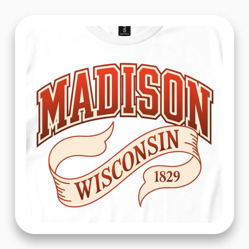 Madison Wisconsin Shirt, Retro Vintage Tee, College Town Gift, Americana T-Shirt