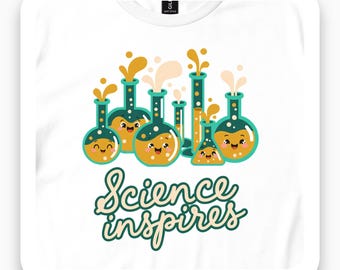 Science Inspires Shirt, Retro Chemistry Tee, Funny Science Gift, Lighthearted Nerd T-Shirt, Teacher Appreciation