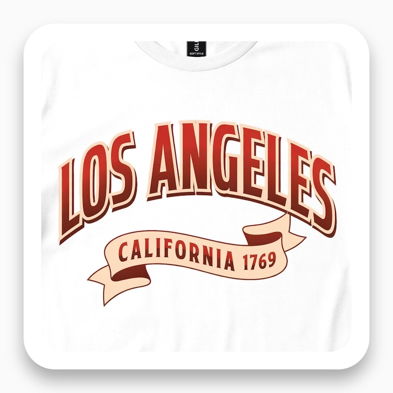 Los Angeles Shirt, Vintage California Tee, Retro LA Gift, Collegiate Style T-Shirt