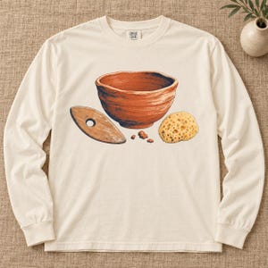 Pottery Studio Long Sleeve Shirt, Terracotta Bowl Art, Comfort Colors Tee