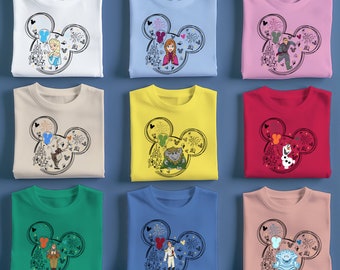 Frozen Mickey Mousehead Shirts Frozen Disneyland Shirts Anna Elsa Olaf Kristoff Sven Pabbie, Disney Trip Family Shirts Disney World Tee