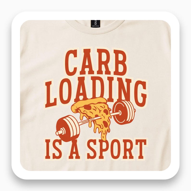 Carb Loading Is A Sport Shirt, Funny Pizza Gym Tee, Fitness Humor Gift, Retro Athletic T-Shirt