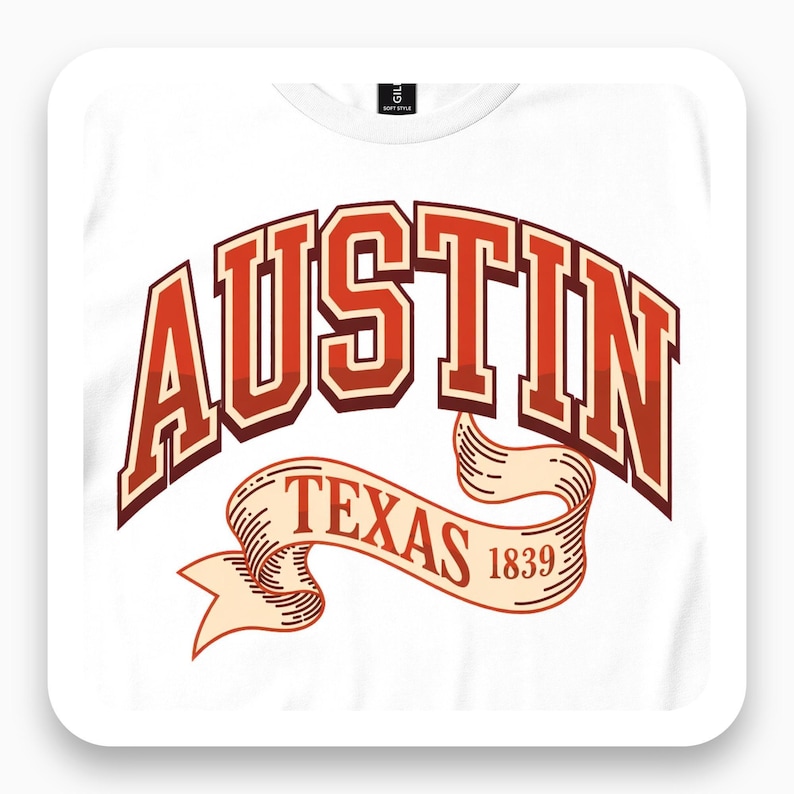 Austin Texas 1839 Shirt, Retro City Tee, Texas Travel Gift, Vintage Austin T-Shirt