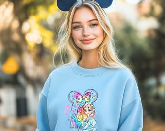 Elsa Castle Sweatshirt and Hoodies, Princess Frozen Shirts Disneyland Sweatshirts Epcot Hoodies, Disneyworld Matching Family Shirts