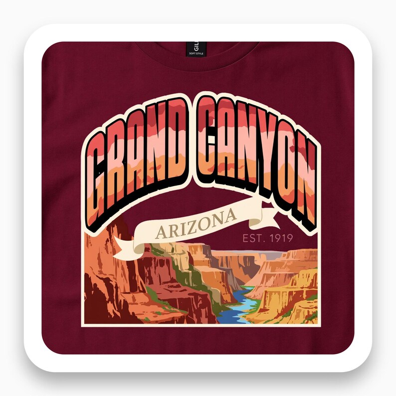 Grand Canyon Arizona Shirt, Vintage 1919 Tee, Desert Landscape Gift, Southwest Travel T-Shirt