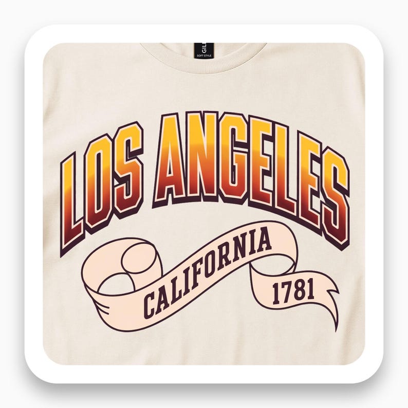 Los Angeles Shirt, California Vintage Tee, LA Collegiate Gift, Desert Sunset T-Shirt