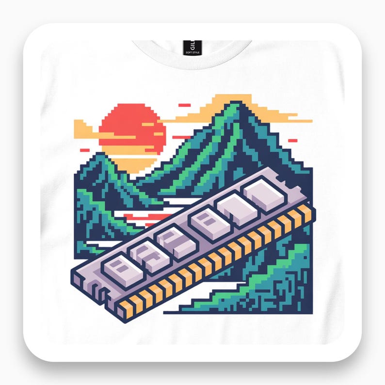 Retro RAM Shirt, 8-Bit Pixel Art Tee, Gamer Gift, Vintage Computer T-Shirt, Tech Lover Apparel