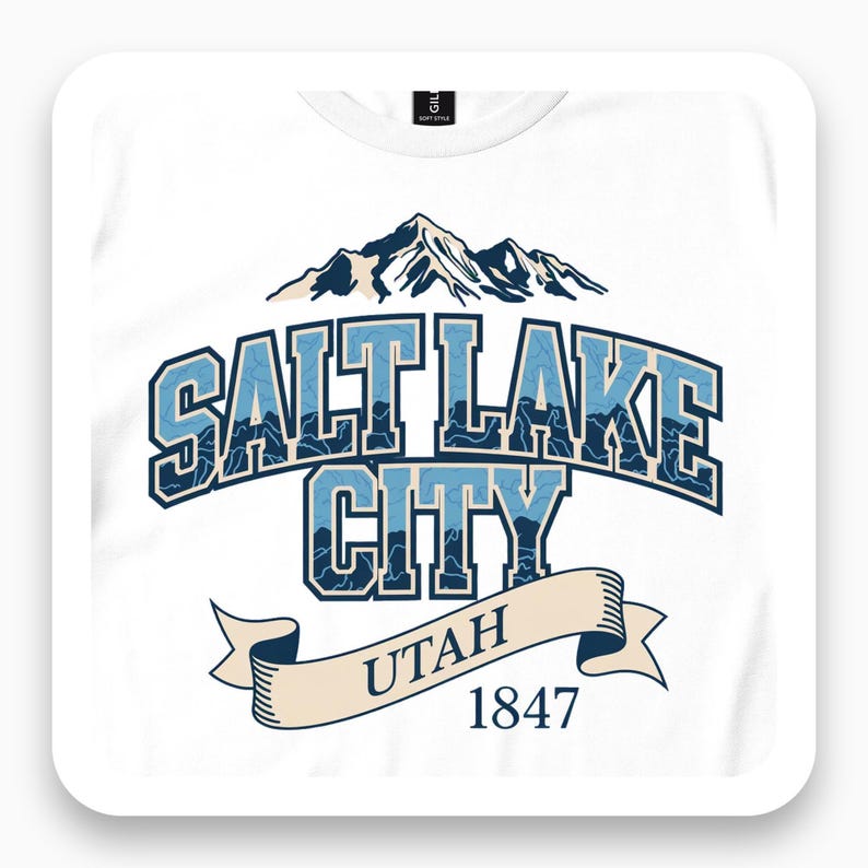 Salt Lake City Shirt, Utah Mountain Tee, Vintage Athletic Gift, Travel Souvenir T-Shirt