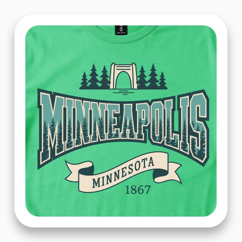 Minneapolis Shirt, Minnesota Vintage Tee, Collegiate Athletic Gift, Retro City T-Shirt
