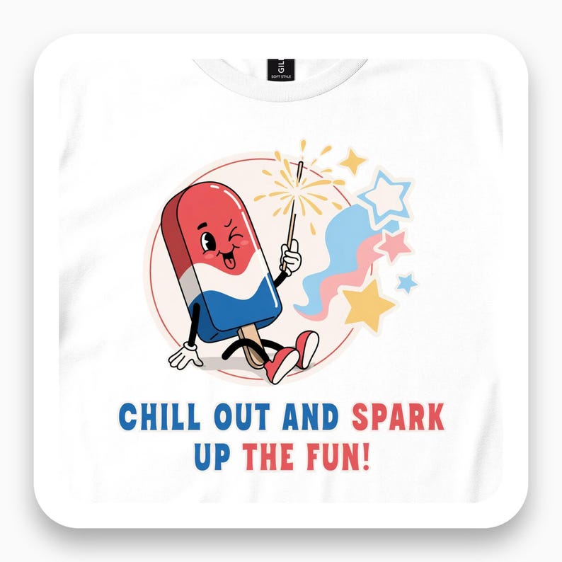 Patriotic Popsicle Shirt, Funny Fourth of July Tee, Retro Summer Gift, Cheeky Holiday T-Shirt