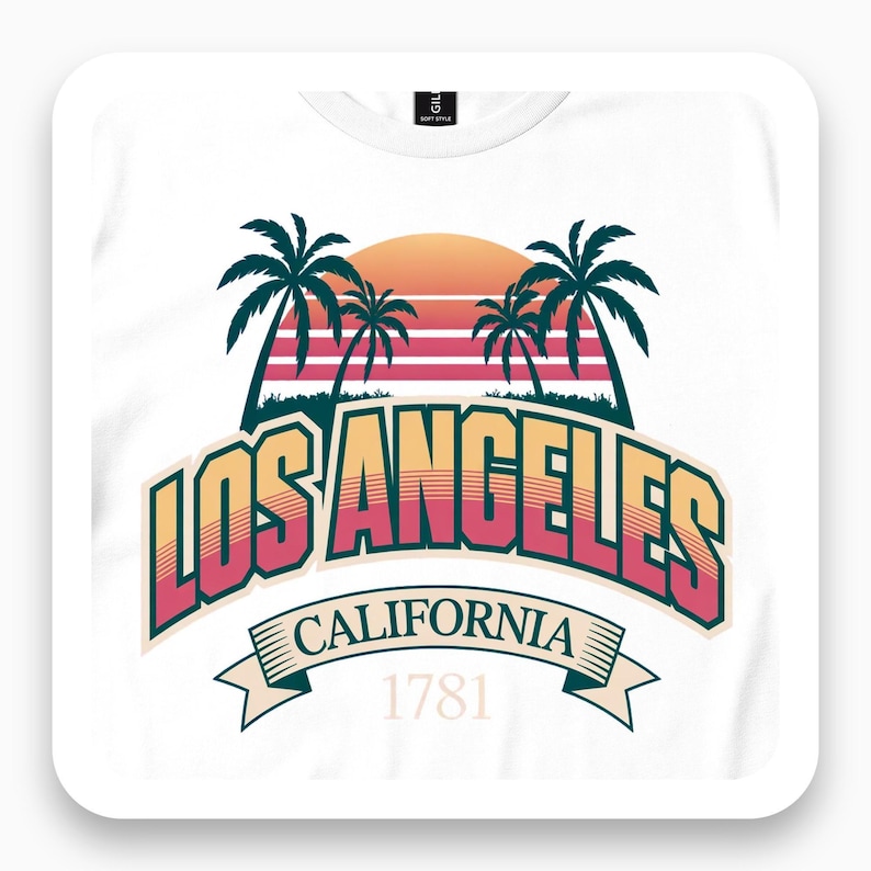 Los Angeles Shirt, Vintage California Tee, Retro LA Gift, Collegiate Graphic T-Shirt