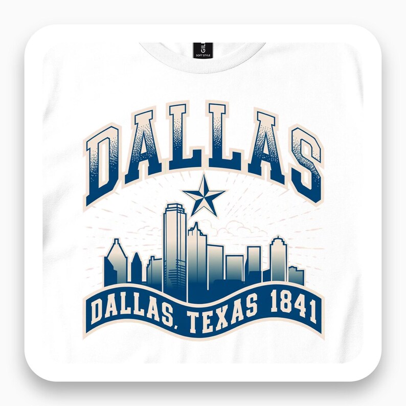 Dallas Texas Skyline Shirt, Lone Star State Tee, Texas Pride Gift, Vintage Western T-Shirt