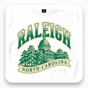 Raleigh 1792 Shirt, North Carolina History Tee, Vintage State Pride Gift, Retro Capital City T-Shirt