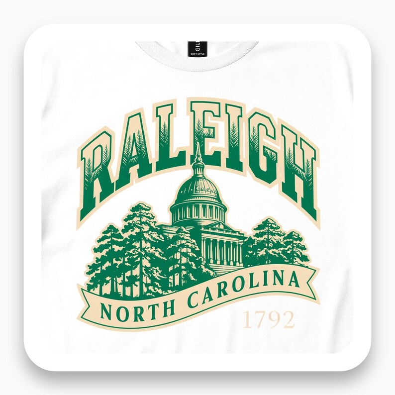 Raleigh 1792 Shirt, North Carolina History Tee, Vintage State Pride Gift, Retro Capital City T-Shirt