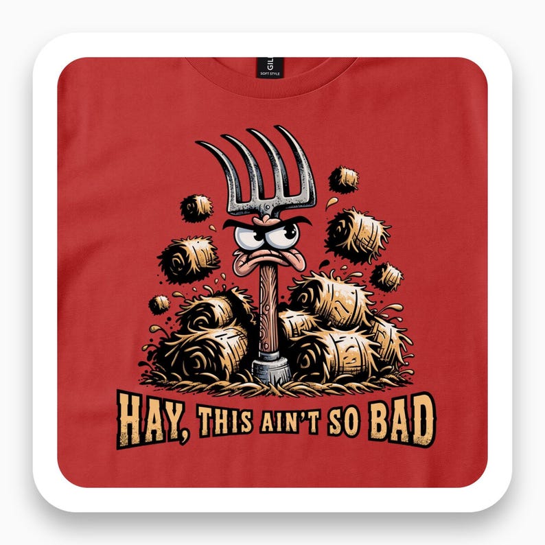 Frustrated Farmer Shirt, Funny Hay Bale Tee, Cowboy Humor Gift, Western Attitude T-Shirt