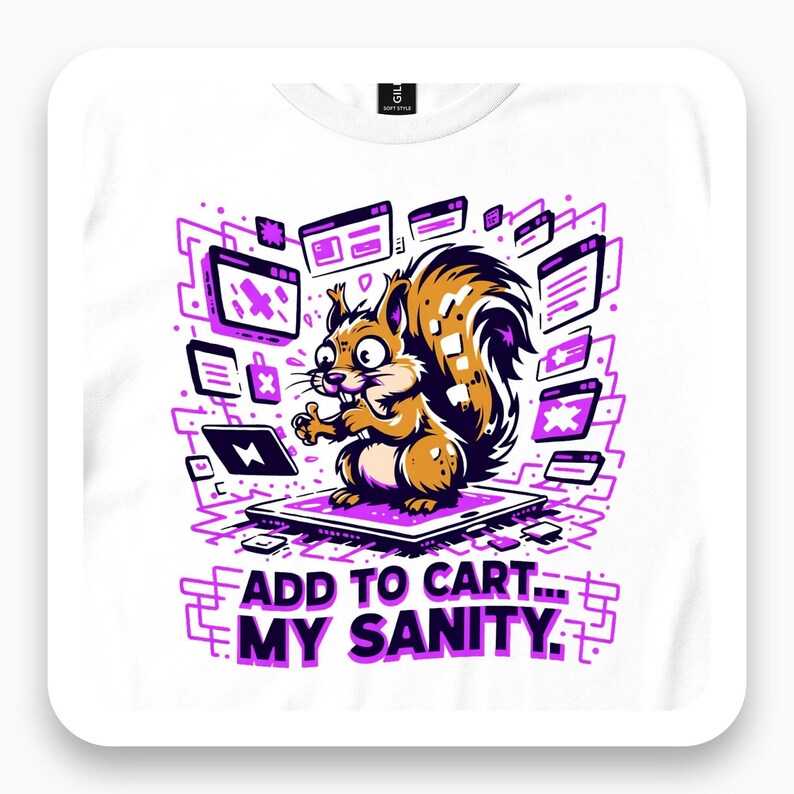 Add To Cart My Sanity Shirt, Funny Cyberpunk Tee, Sarcastic Shopping Gift, Neon Humor T-Shirt