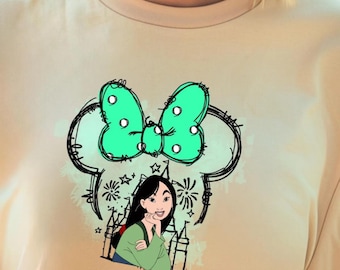 Camiseta de Mulán, regalo de cumpleaños para fans de Mulán de Disney, camiseta de princesa de Disneyland, camiseta a juego para grupos en Disney World, atuendo de princesa