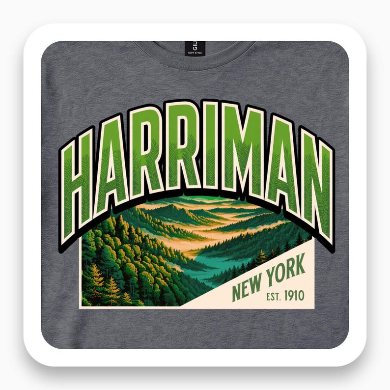 Harriman New York Shirt, Forest Mountain Tee, Est 1910 Vintage Gift, Nature Lover T-Shirt