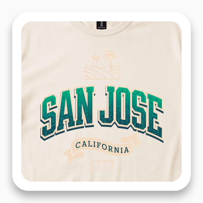 San Jose California Shirt, Vintage Athletic Tee, Retro Tech Gift, Collegiate Varsity T-Shirt