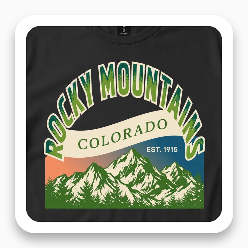 Rocky Mountains Shirt, Colorado Est 1915 Tee, Vintage Mountain Gift, Nature Lover T-Shirt