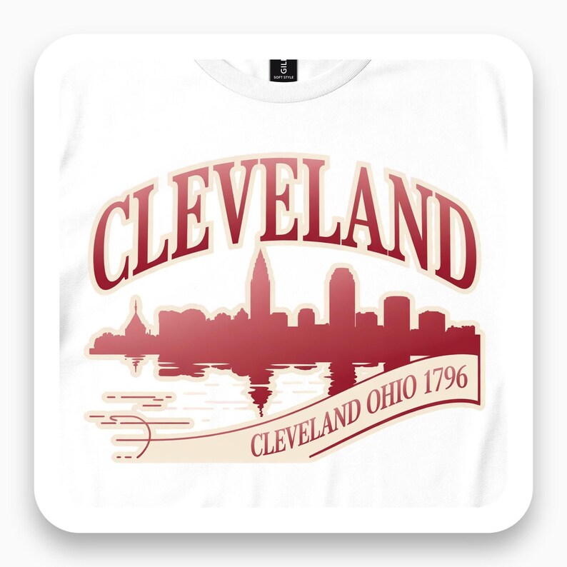 Cleveland Ohio Skyline Shirt, Lakefront City Tee, Ohio Pride Gift, Vintage Sunset T-Shirt