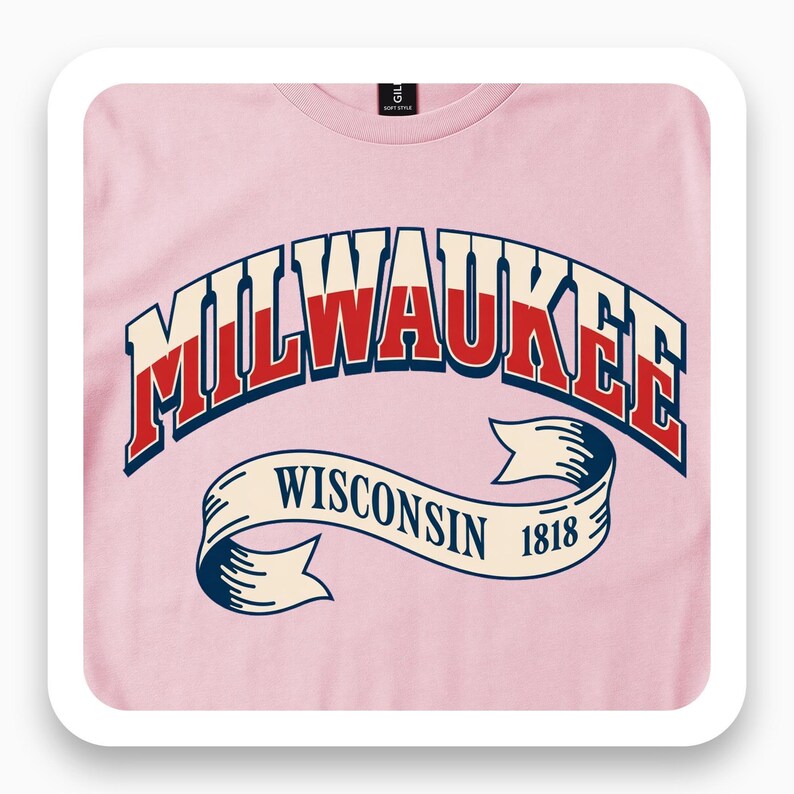 Milwaukee Wisconsin Shirt, Collegiate Varsity Tee, Wisconsin Gift, Retro Sports T-Shirt