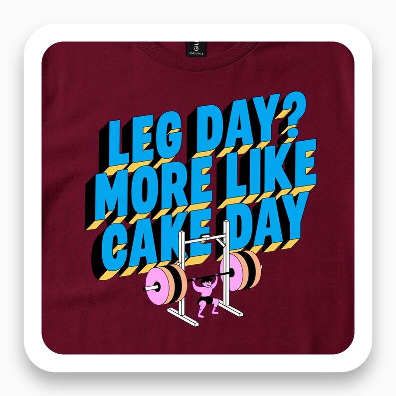 Leg Day Cake Day Shirt, Funny Gym Donut Tee, Fitness Humor Gift, Gym Lover T-Shirt