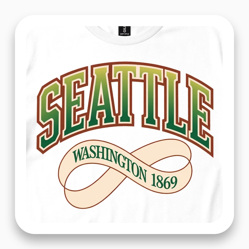 Seattle Washington 1869 Shirt, Vintage City Tee, Pacific Northwest Gift, Collegiate Style T-Shirt