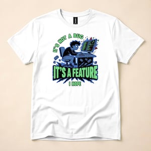 Funny Programmer Shirt, Software Developer Coding Tee, Gift for Coder, IT's Not a Bug T-Shirt, Geek Humor Gift