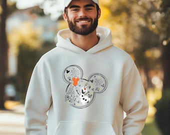 Olaf Frozen Sweatshirts and Hoodies, Frozen Mouse Ears Shirts, Birthday Gift for Family, Holidays Disneyland Trip Matching Shirts