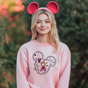 Anna Frozen Sweatshirts and Hoodies, Frozen Mouse Ears Shirts, Birthday Gift for Family, Christmas Disneyland Trip Matching Shirts