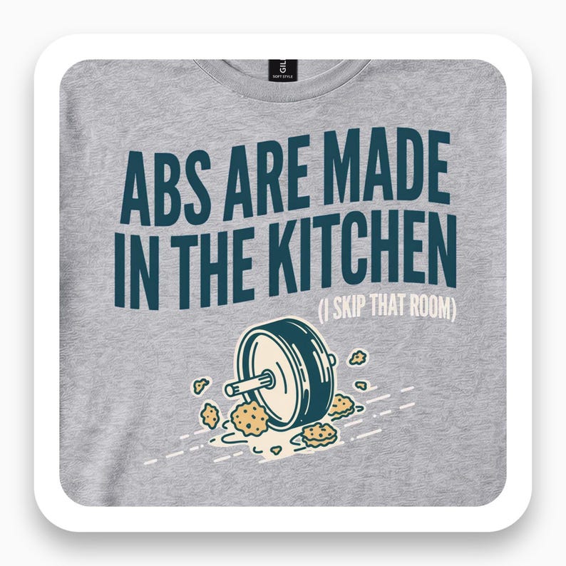 Abs Are Made In The Kitchen Shirt, Funny Fitness Tee, Gym Humor Gift, Retro Workout T-Shirt