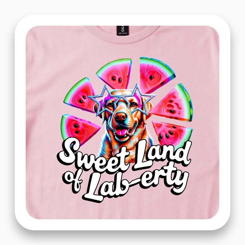 Sweet Land of Lab-erty Shirt, Funny Dog Tee, Lab Lover Gift, Pop Art Pet T-Shirt