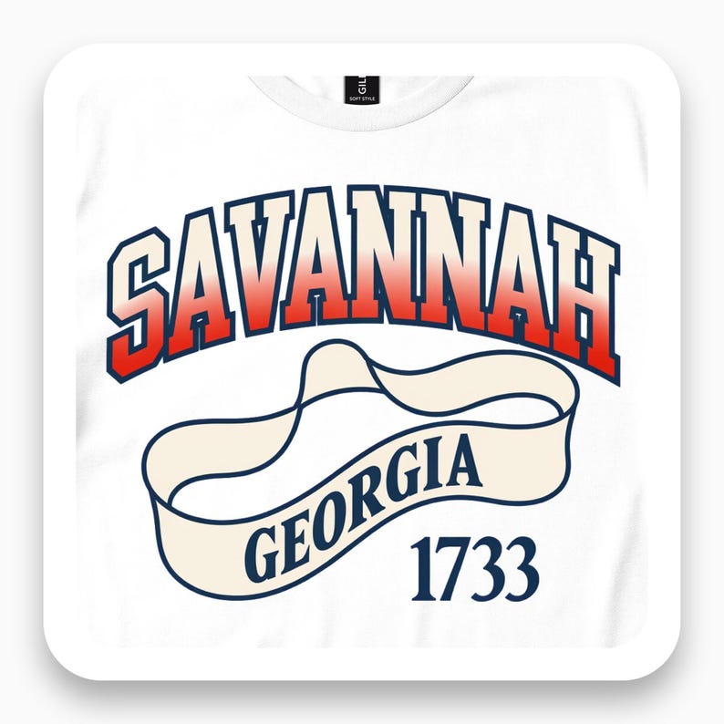 Savannah Georgia Shirt, Varsity College Tee, Southern Pride Gift, Retro Collegiate T-Shirt