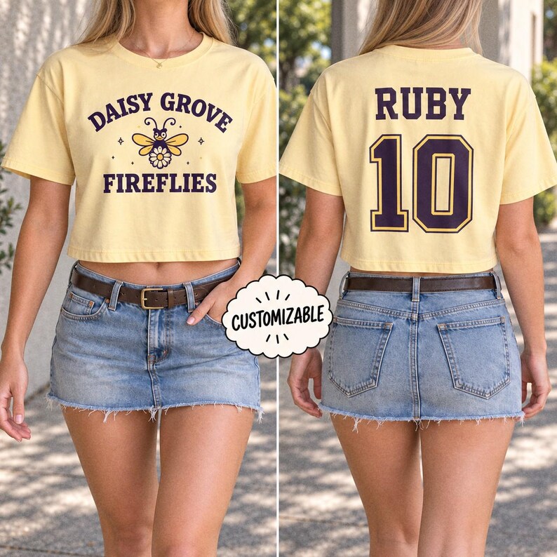 Personalized Boxy Varsity Shirt, Comfort Colors 3023CL Team Mascot Front, Name and Number Back Tee