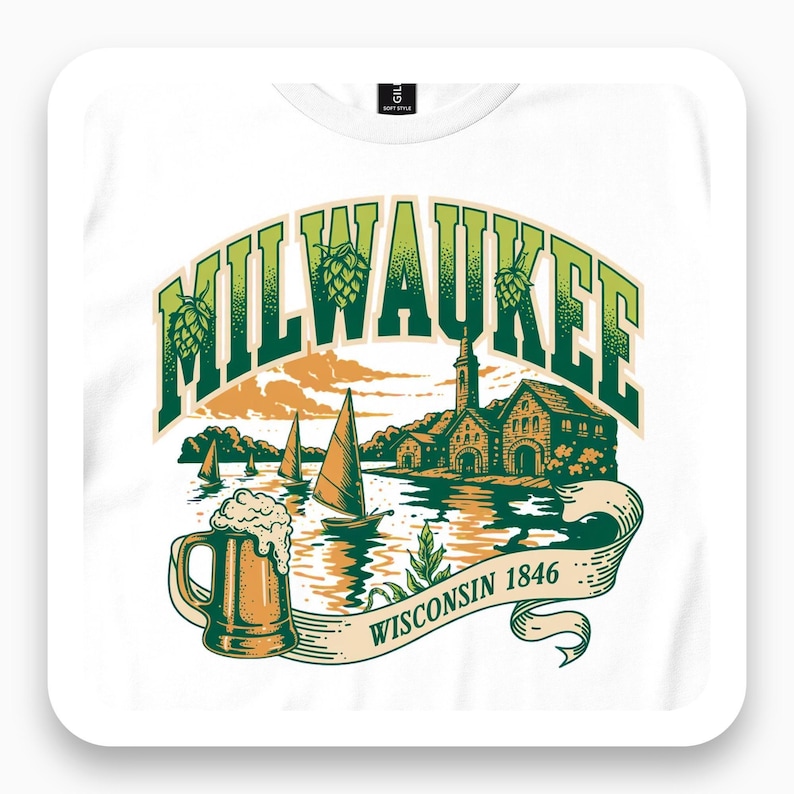 Milwaukee Brewery Shirt, Wisconsin Lakefront Tee, Local Heritage Gift, Vintage Beer T-Shirt