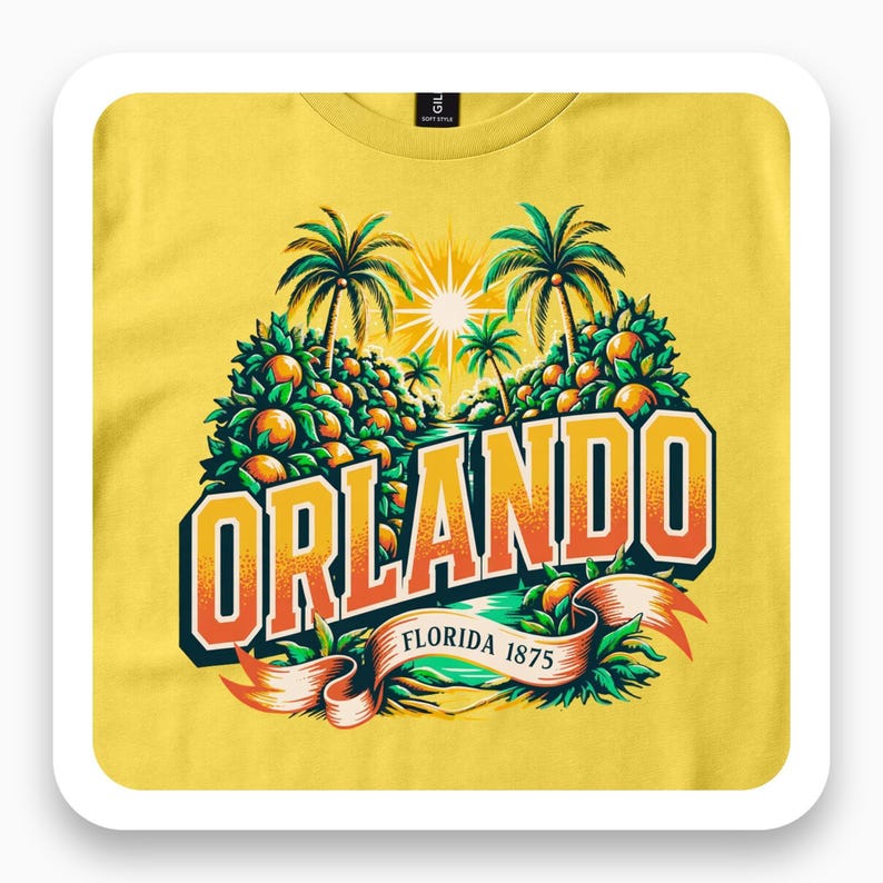 Orlando Vintage Shirt, Florida Citrus Tee, Tropical Travel Gift, Retro State T-Shirt