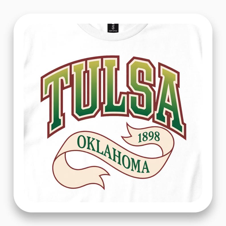 Tulsa Oklahoma Shirt, Collegiate Vintage Tee, State Pride Gift, Retro Gradient T-Shirt