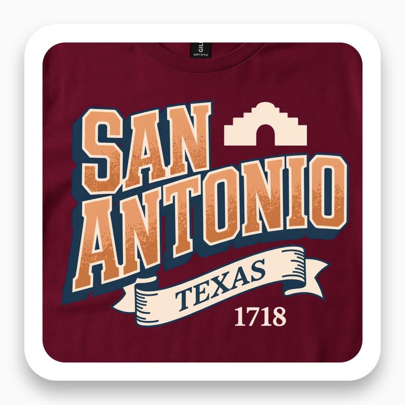 San Antonio 1718 Shirt, Texas Vintage Tee, Southwestern Heritage Gift, Retro Athletic T-Shirt