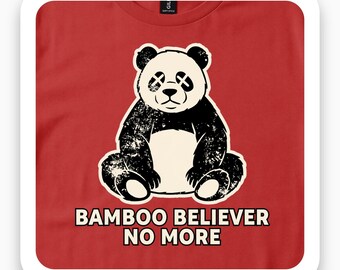 Bamboo Believer No More Shirt, Funny Panda Tee, Retro 70s Comic Gift, Sarcastic Animal T-Shirt