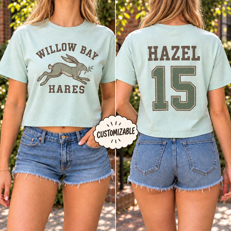 Personalized Track Boxy Shirt, Comfort Colors 3023CL Team Mascot Front, Name and Number Back Tee
