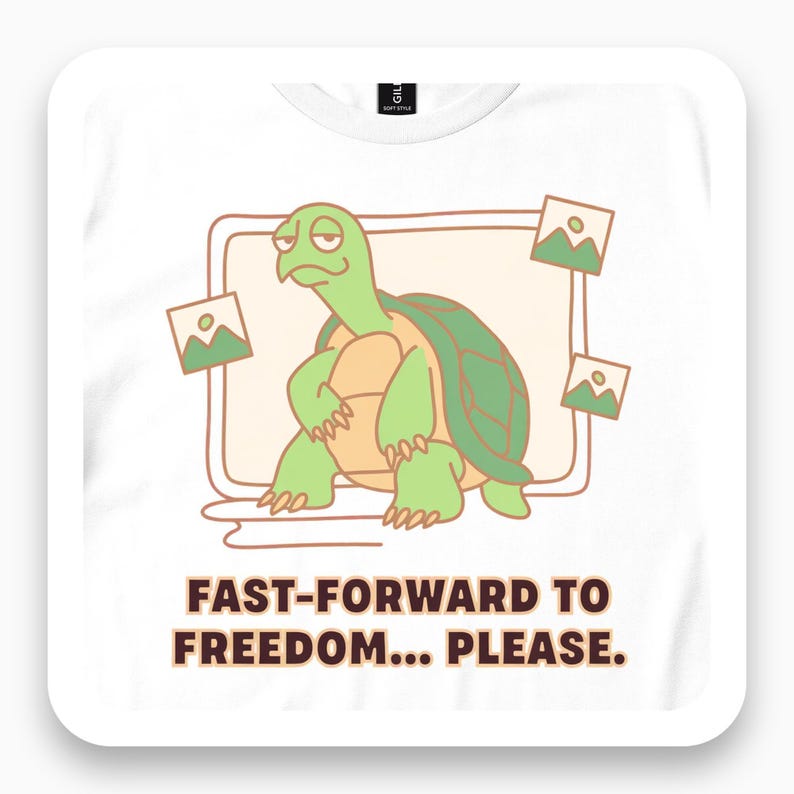 Scrolling Turtle Shirt, Funny Internet Humor Tee, Relatable Tech Gift, Minimalist Sarcasm T-Shirt