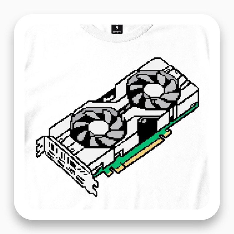 8-Bit Pixel Art GPU Shirt, Retro Graphics Tech Tee, Gamer Gift T-Shirt, Computer Enthusiast Apparel