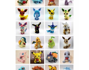 Pokémon Collection PDF Häkelanleitung, Pokemon Amigurumi Pattern, ENGLISCH