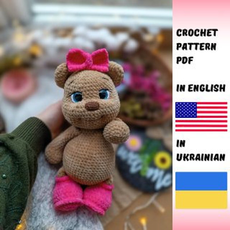 Adorable Crochet Bear Patterns Master the Art of Amigurumi Crafting with PDF Instructions Perfect for Baby Bears zdjęcie 1