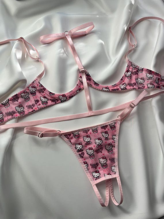 Hello Kitty Mesh Panties, Sexy Thong Panties, Open Pink Kawaii Lingerie, Sheer Crotchless Panty, Cute Panties With Cats on Regulators - Etsy Hello Kitty Mesh Panties, Sexy Thong Panties, Open Pink Kawaii Lingerie, Sheer Crotchless Panty, Cute Panties With Cats on Regulators - Etsy