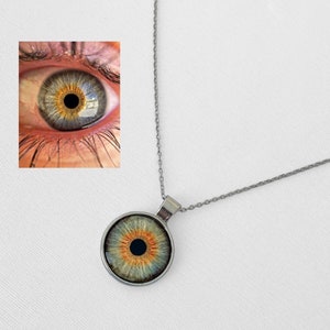 Eye Necklace Personalized Eye Iris Necklace image 1