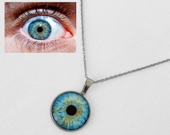 Auge Halskette Silber Evil Eye Halskette mit Kette Geschenk Edelstahl Epoxy Halskette Schmuck