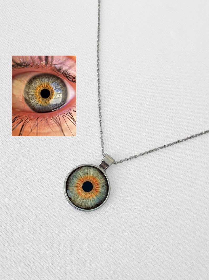 Eye Necklace Personalized Eye Iris Necklace image 1